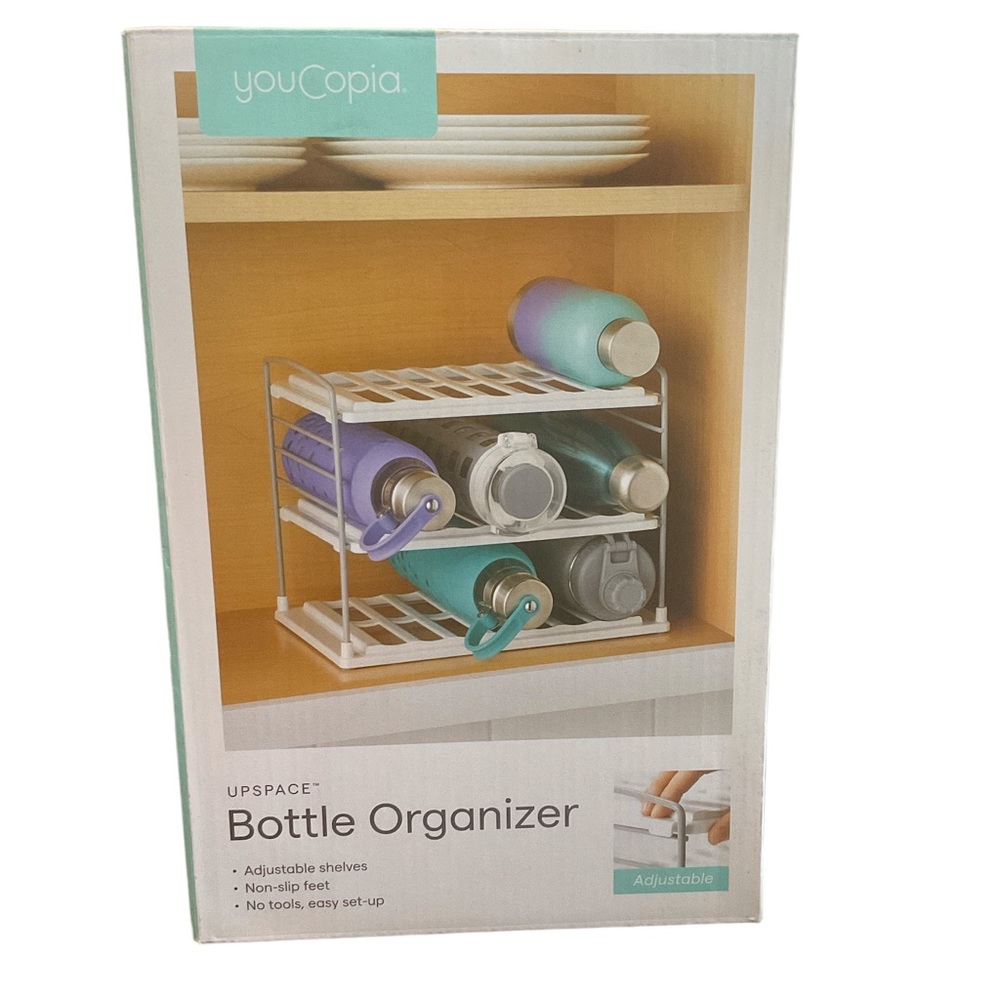 YouCopia UpSpace 3 Shelf Bottle Organizer | Space Saver | Water Bottle Holder